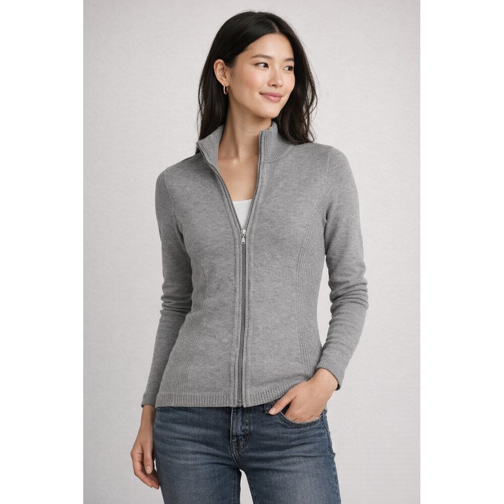 Nautica Women's Zip Cardigan Lightweight Knittes Cotton Size US XS-S